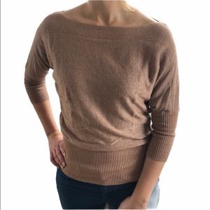 Off the Shoulder Bronze Sparkle Sweater